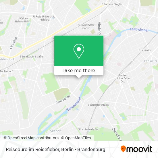 Карта Reisebüro im Reisefieber