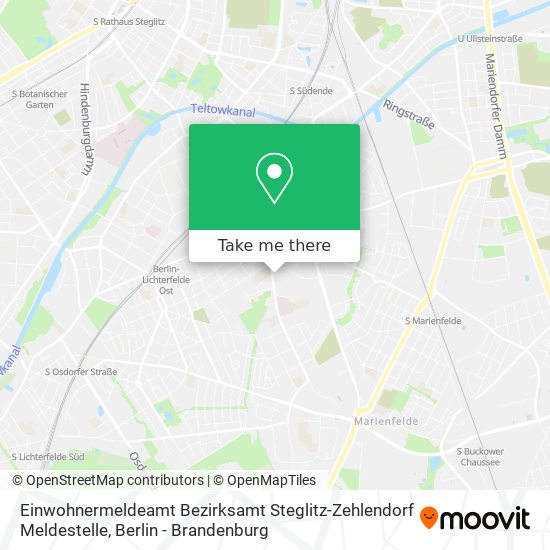 Einwohnermeldeamt Bezirksamt Steglitz-Zehlendorf Meldestelle map