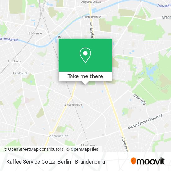 Карта Kaffee Service Götze