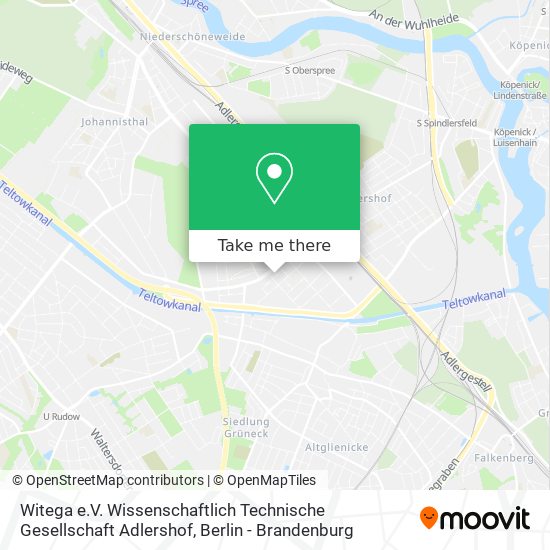 Карта Witega e.V. Wissenschaftlich Technische Gesellschaft Adlershof