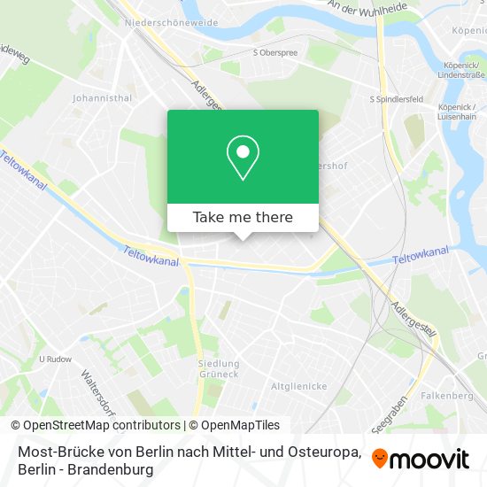 Most-Brücke von Berlin nach Mittel- und Osteuropa map