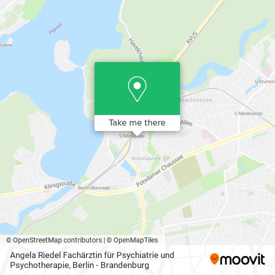 Angela Riedel Fachärztin für Psychiatrie und Psychotherapie map