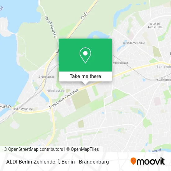 Карта ALDI Berlin-Zehlendorf