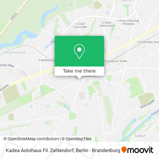 Kadea Autohaus Fil. Zehlendorf map