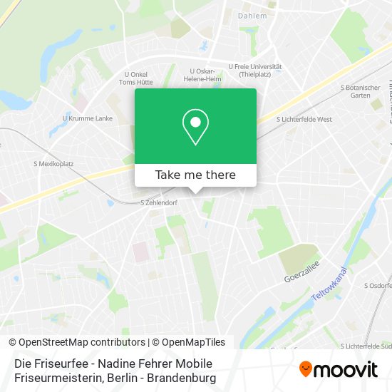 Карта Die Friseurfee - Nadine Fehrer Mobile Friseurmeisterin