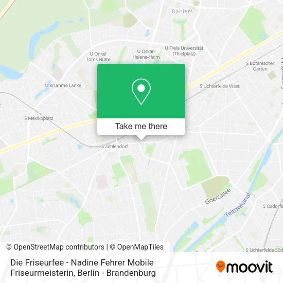 Карта Die Friseurfee - Nadine Fehrer Mobile Friseurmeisterin