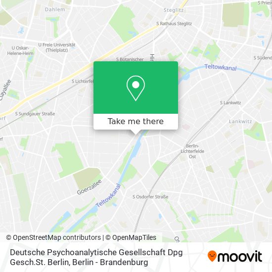 Deutsche Psychoanalytische Gesellschaft Dpg Gesch.St. Berlin map