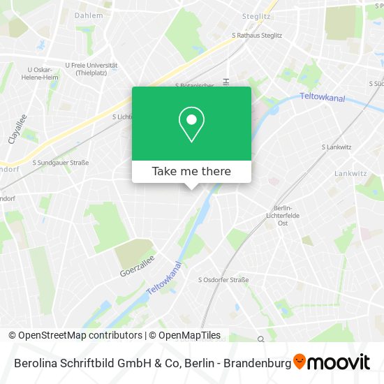 Карта Berolina Schriftbild GmbH & Co