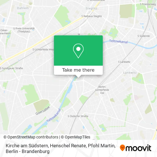 Карта Kirche am Südstern, Henschel Renate, Pfohl Martin