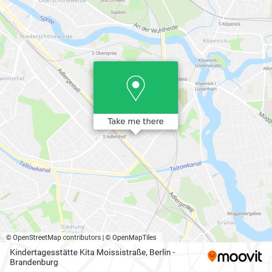 Карта Kindertagesstätte Kita Moissistraße