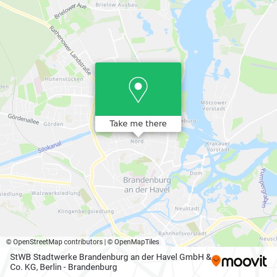 Карта StWB Stadtwerke Brandenburg an der Havel GmbH & Co. KG