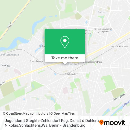 Jugendamt Steglitz-Zehlendorf Reg. Dienst d Dahlem Nikolas.Schlachtens.Wa map