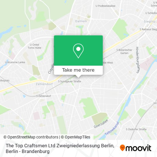 Карта The Top Craftsmen Ltd Zweigniederlassung Berlin