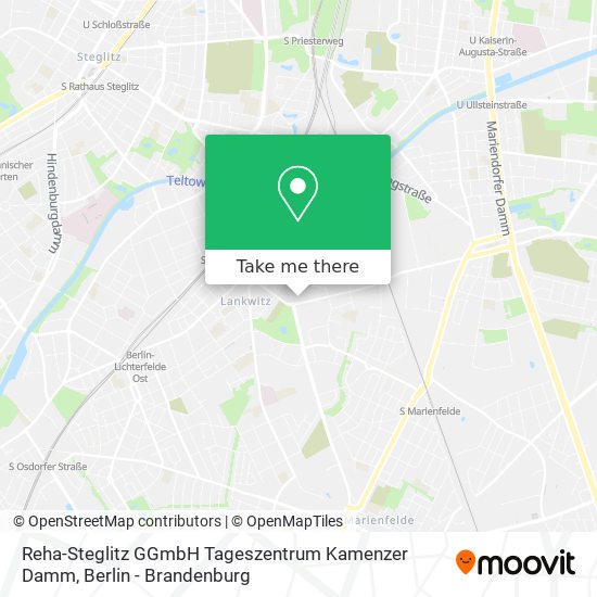 Reha-Steglitz GGmbH Tageszentrum Kamenzer Damm map