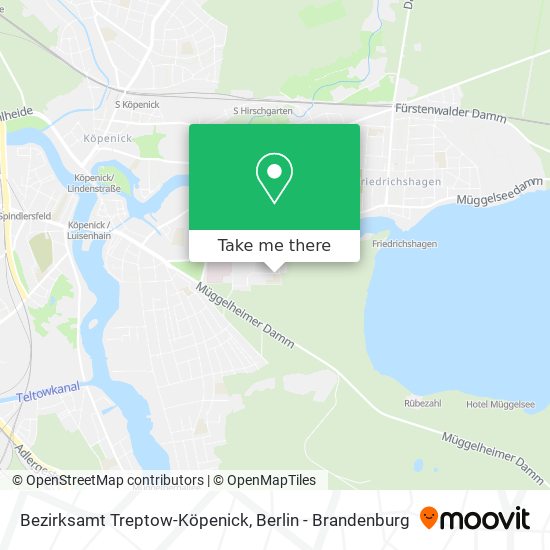 Карта Bezirksamt Treptow-Köpenick