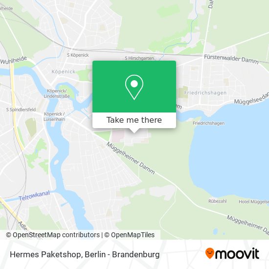 Hermes Paketshop map