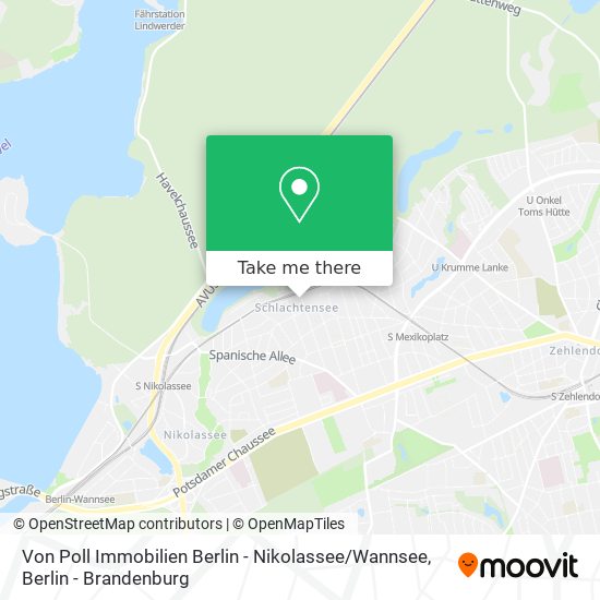 Карта Von Poll Immobilien Berlin - Nikolassee / Wannsee