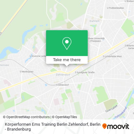 Карта Körperformen Ems Training Berlin Zehlendorf