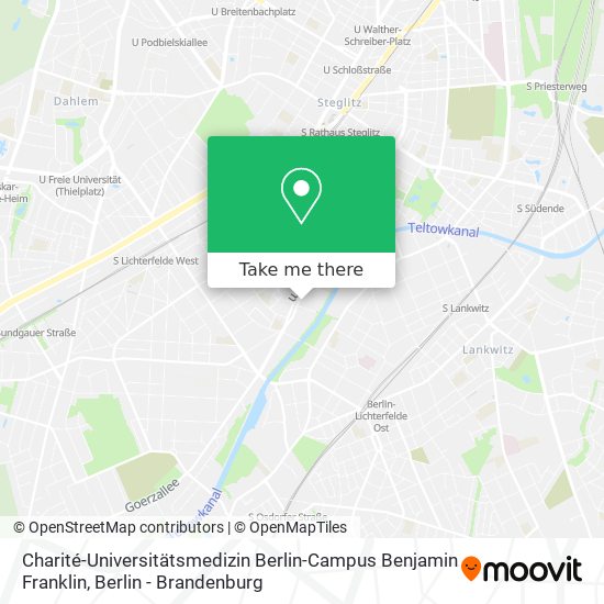 Карта Charité-Universitätsmedizin Berlin-Campus Benjamin Franklin