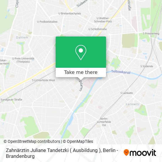 Zahnärztin Juliane Tandetzki ( Ausbildung ) map