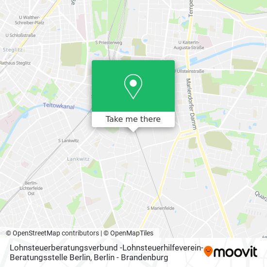 Карта Lohnsteuerberatungsverbund -Lohnsteuerhilfeverein- Beratungsstelle Berlin