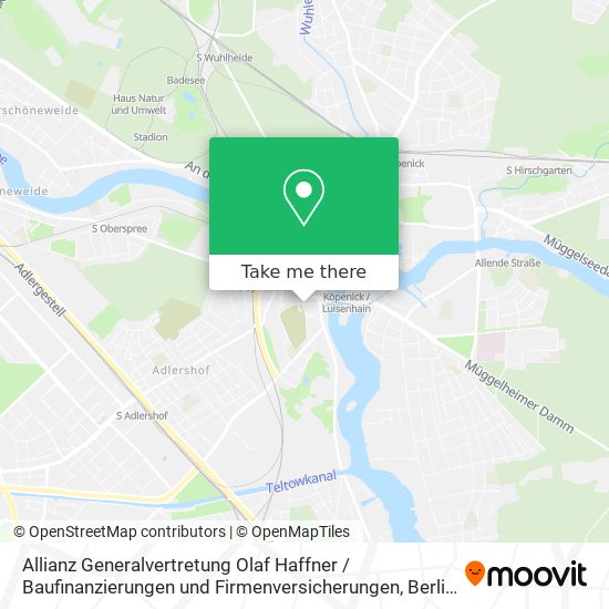 Карта Allianz Generalvertretung Olaf Haffner / Baufinanzierungen und Firmenversicherungen