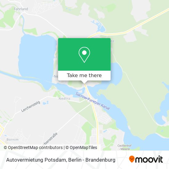 Autovermietung Potsdam map