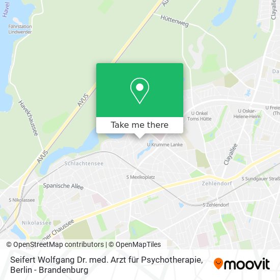 Seifert Wolfgang Dr. med. Arzt für Psychotherapie map