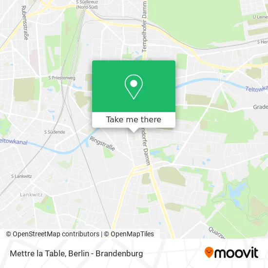 Карта Mettre la Table