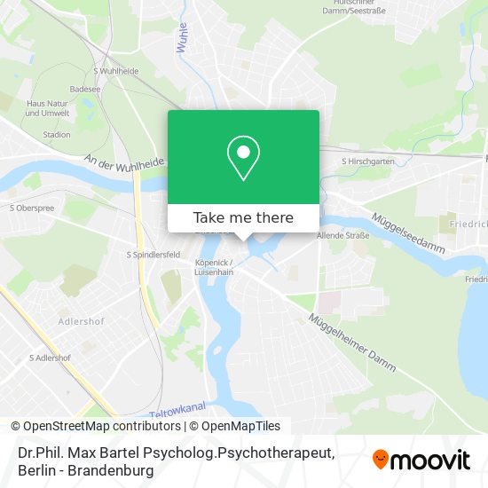 Dr.Phil. Max Bartel Psycholog.Psychotherapeut map