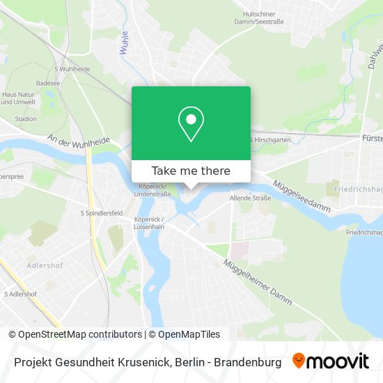 Projekt Gesundheit Krusenick map
