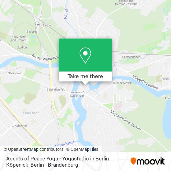 Agents of Peace Yoga - Yogastudio in Berlin Köpenick map