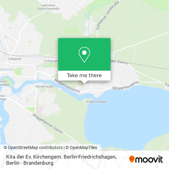 Карта Kita der Ev. Kirchengem. Berlin-Friedrichshagen