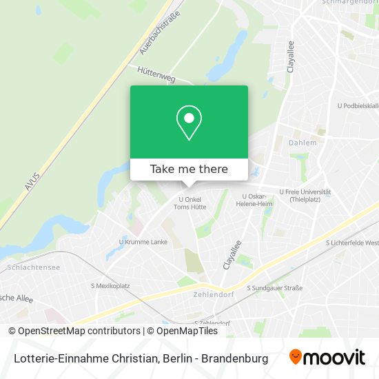 Lotterie-Einnahme Christian map