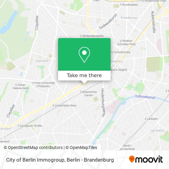 City of Berlin Immogroup map