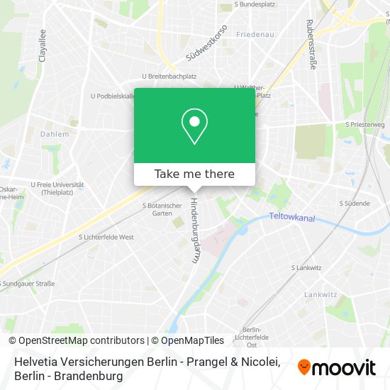 Helvetia Versicherungen Berlin - Prangel & Nicolei map