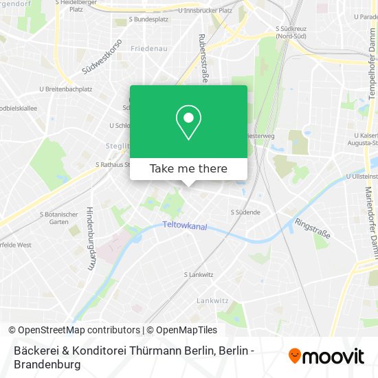 Карта Bäckerei & Konditorei Thürmann Berlin