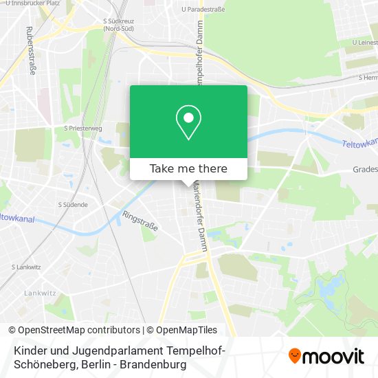 Карта Kinder und Jugendparlament Tempelhof-Schöneberg
