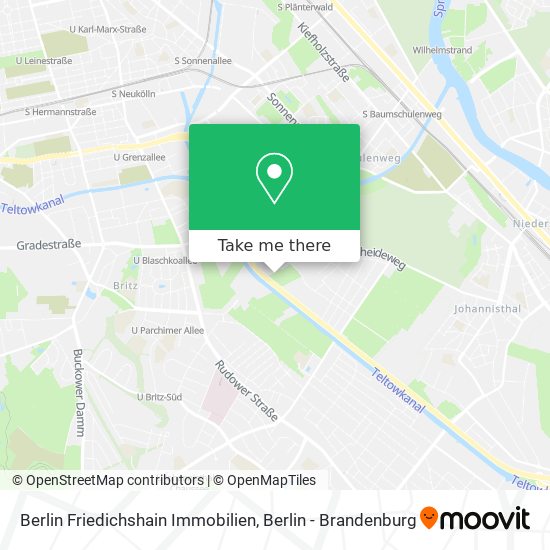 Карта Berlin Friedichshain Immobilien