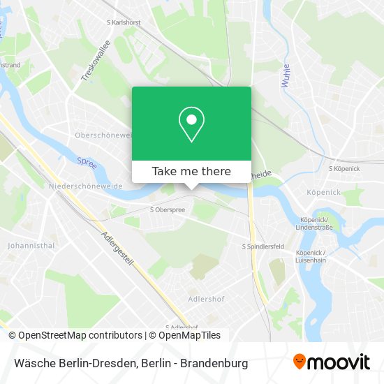 Wäsche Berlin-Dresden map