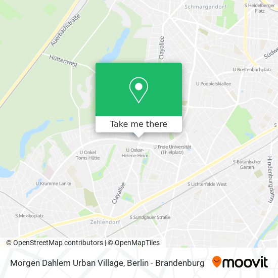 Morgen Dahlem Urban Village map