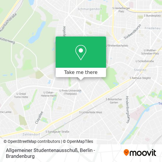 Карта Allgemeiner Studentenausschuß