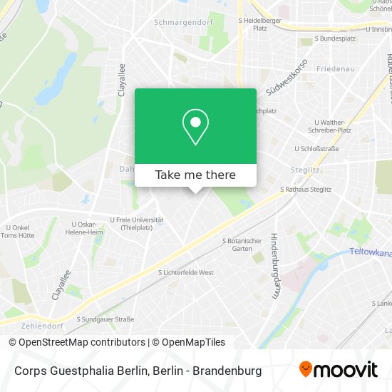 Corps Guestphalia Berlin map