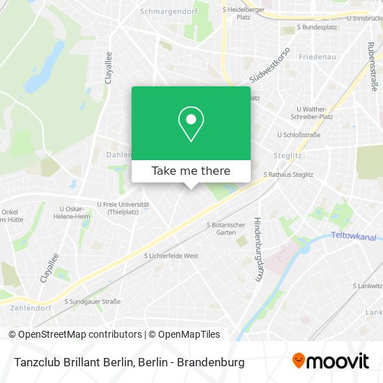 Tanzclub Brillant Berlin map