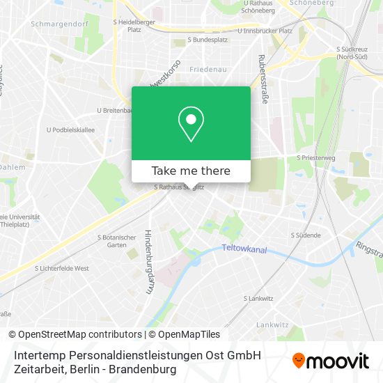 Карта Intertemp Personaldienstleistungen Ost GmbH Zeitarbeit