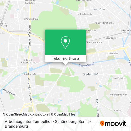 Arbeitsagentur Tempelhof - Schöneberg map