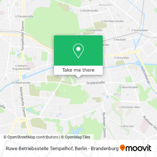 Карта Ruwe Betriebsstelle Tempelhof