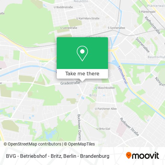 Карта BVG - Betriebshof - Britz
