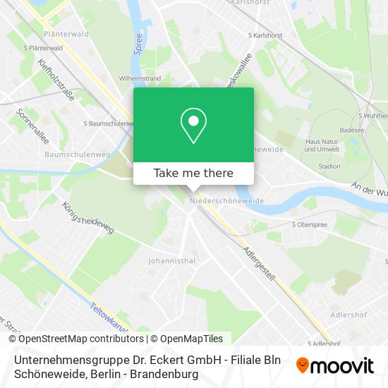 Unternehmensgruppe Dr. Eckert GmbH - Filiale Bln Schöneweide map