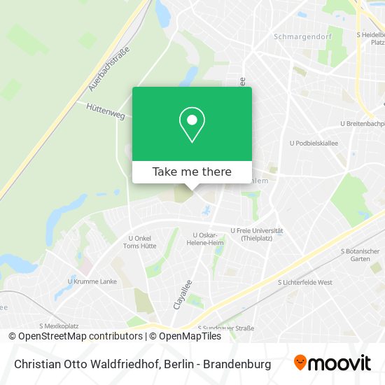 Christian Otto Waldfriedhof map